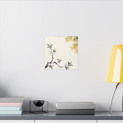 Kanso Cherry Blossom Canvas Art - Zen Sumi E