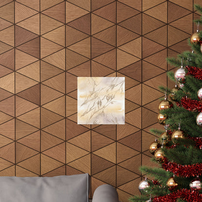 Shadow Play Winter Wall Art Print | Japandi Warm Design