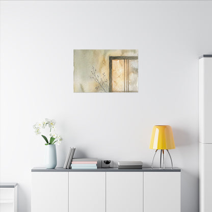 Ma Shoji Screen Canvas Art - Japandi Watercolor