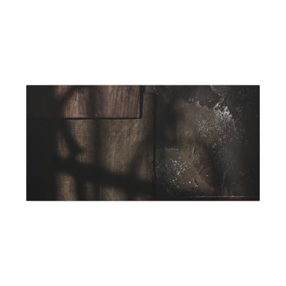 Dark Japandi Shadow Play in Candlelight | Dark Texture Canvas Art