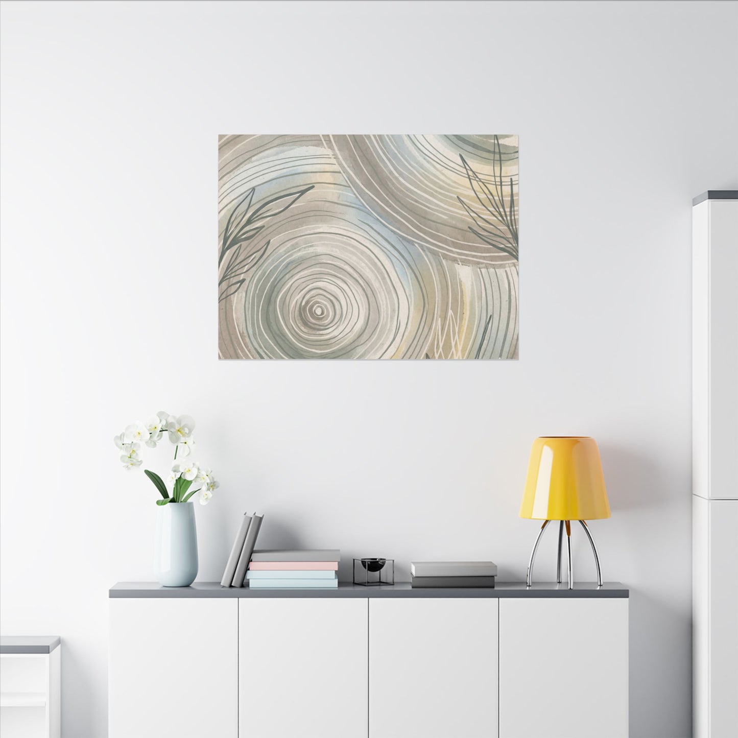 Kanso Water Ripple Canvas Art - Japandi Minimal Line
