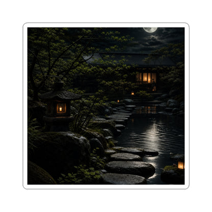 Spring Moonlit Garden Shadow Zen Sticker | Bold Decor