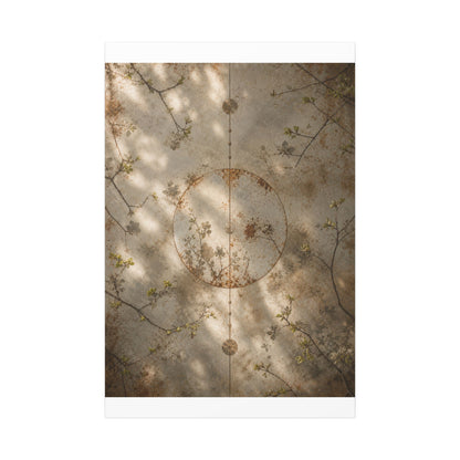 Japandi Rust Patina in Dappled | Japanese Pattern Canvas Art