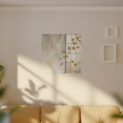 Warm Shoji Screen Canvas Art - Watercolor Japandi
