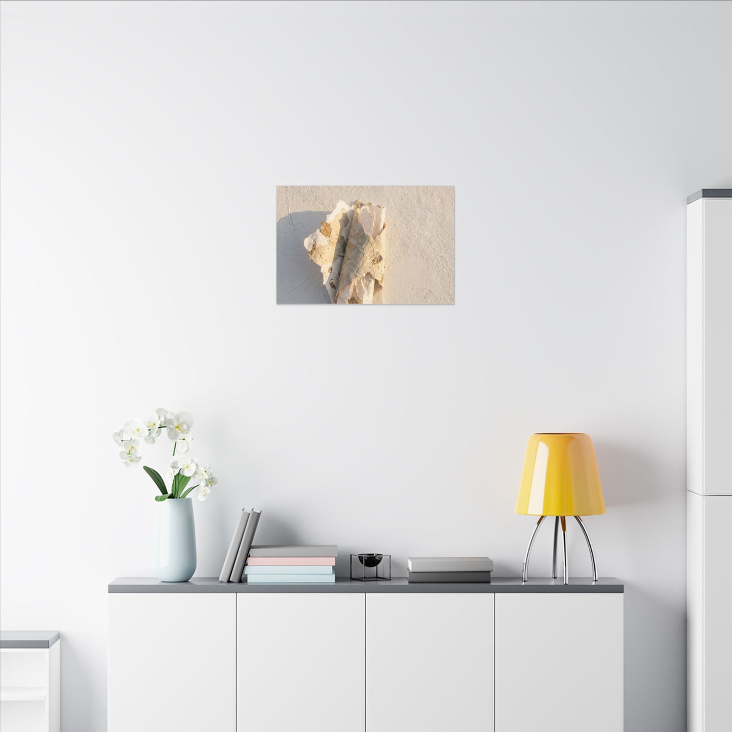 Paper Fold Canvas Art | Winter Japandi Texture Art
