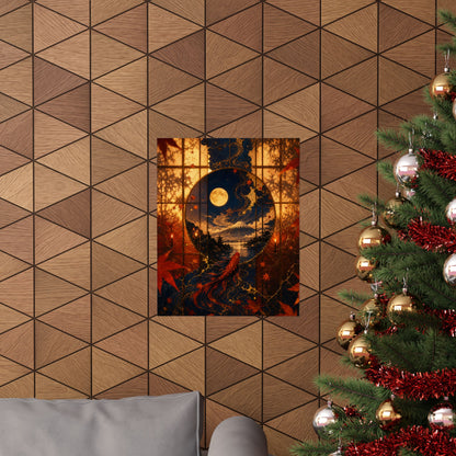 Resilient Shoji Screen Wall Art Print - Gold Vein Kintsugi