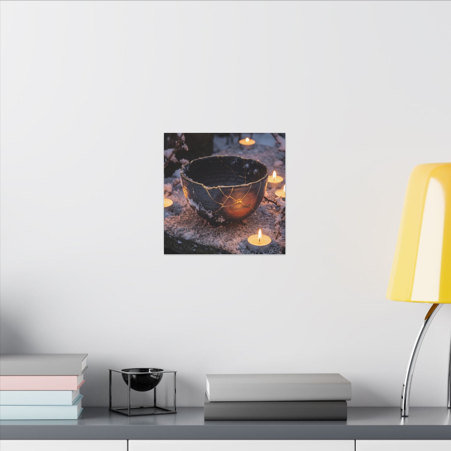 Ceramic Bowl Gold Repair Canvas Art | Beautiful Kintsugi Art