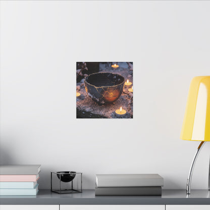 Ceramic Bowl Gold Repair Canvas Art | Beautiful Kintsugi Art