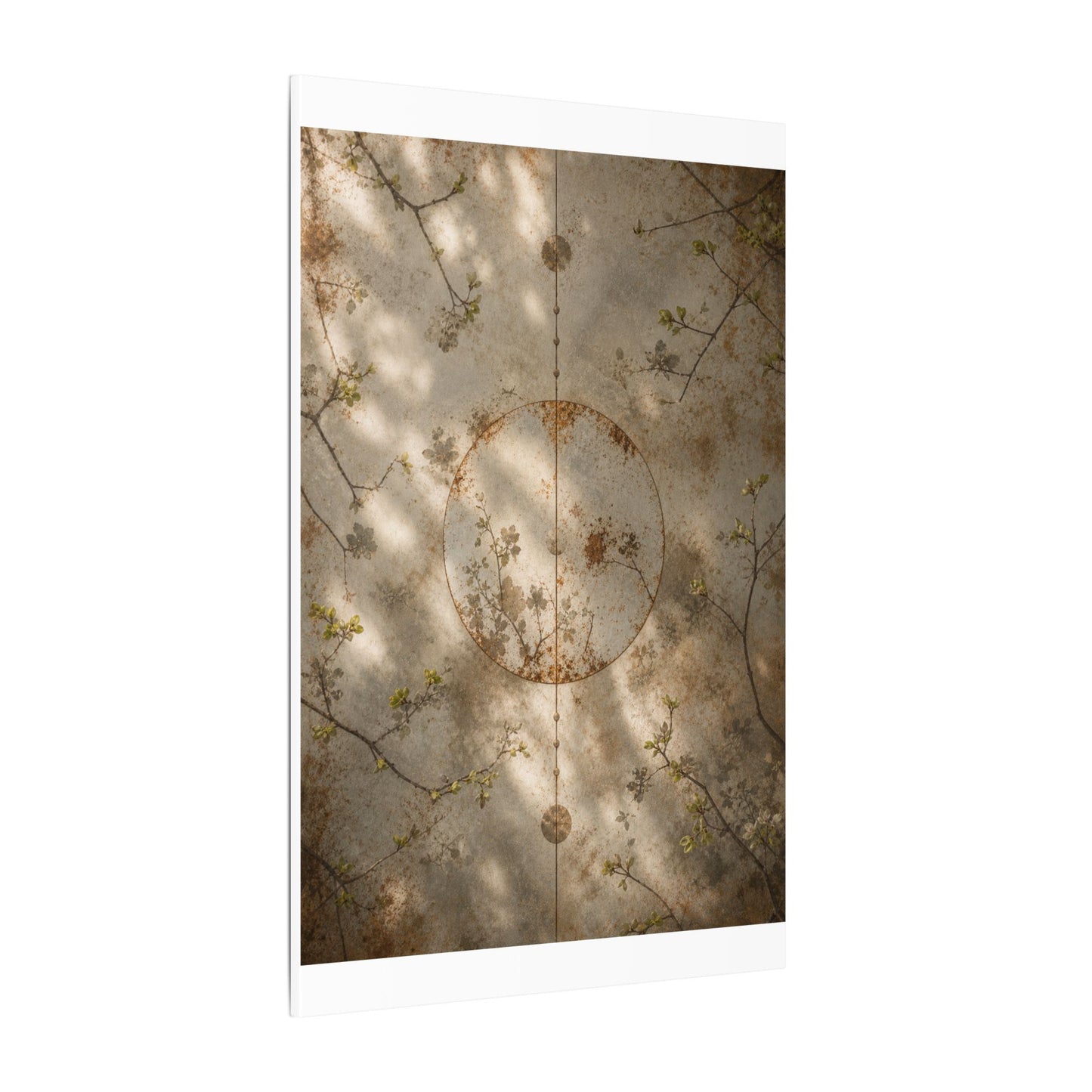 Japandi Rust Patina in Dappled | Japanese Pattern Canvas Art