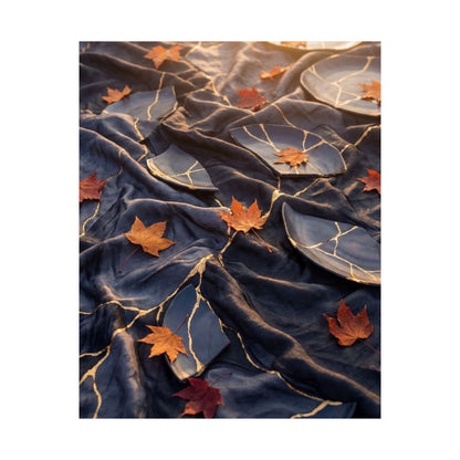 Silk Drape Gold Repair Wall Art Print | Artful Kintsugi Art
