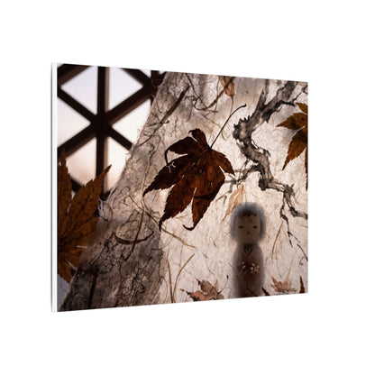 Shoji Screen Autumn Canvas Art | Dark Japandi Atmospheric Design