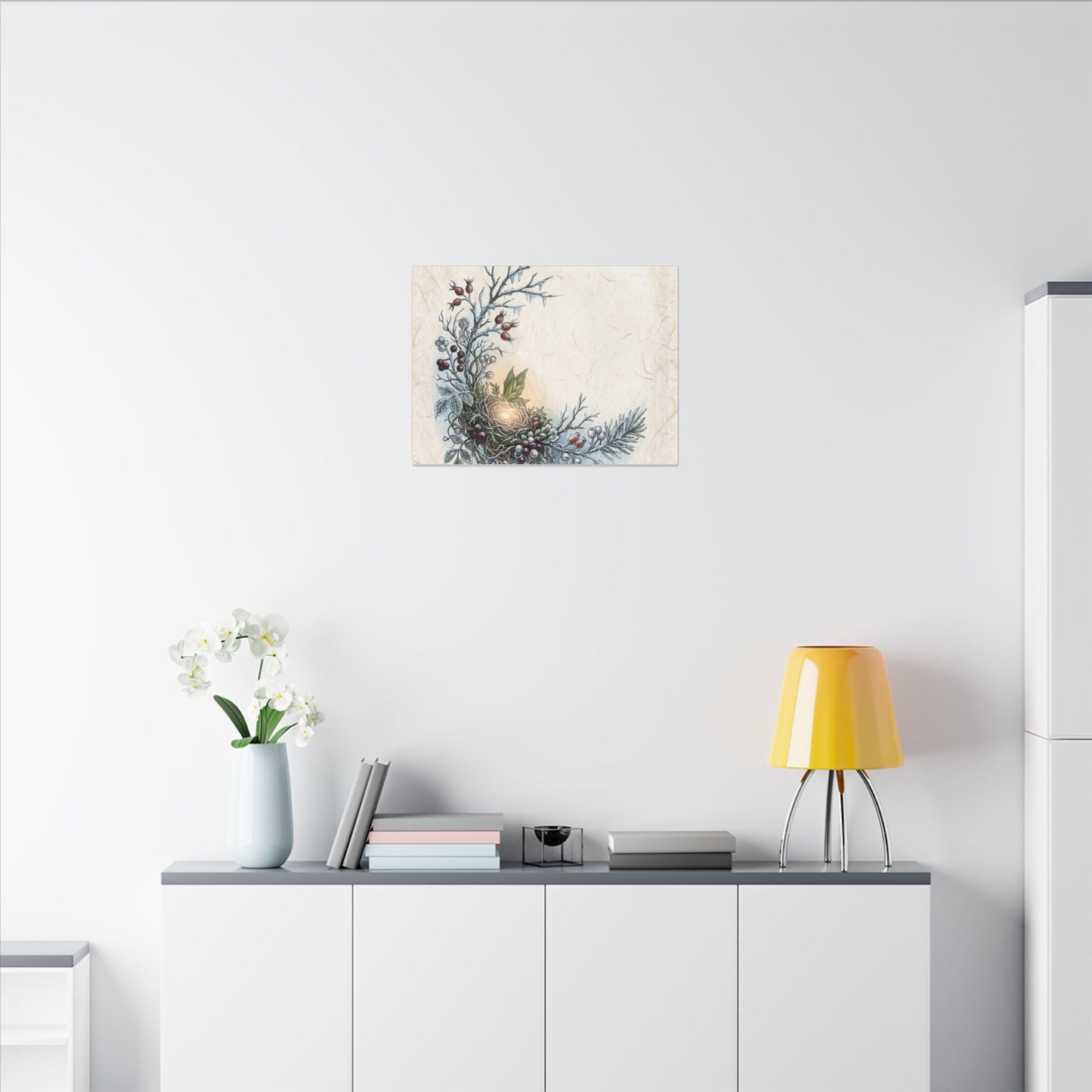 Winter Shoji Screen Forest Whimsy Canvas Art | Enchanting Decor
