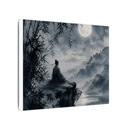 Ink Brushstroke Sumi E Canvas Art | Serene Zen Art