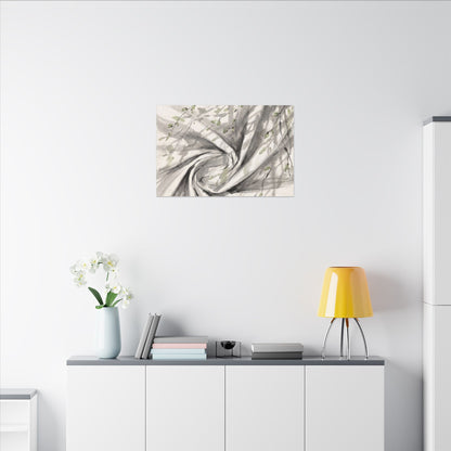Silk Drape Spring Canvas Art | Zen Contemplative Design