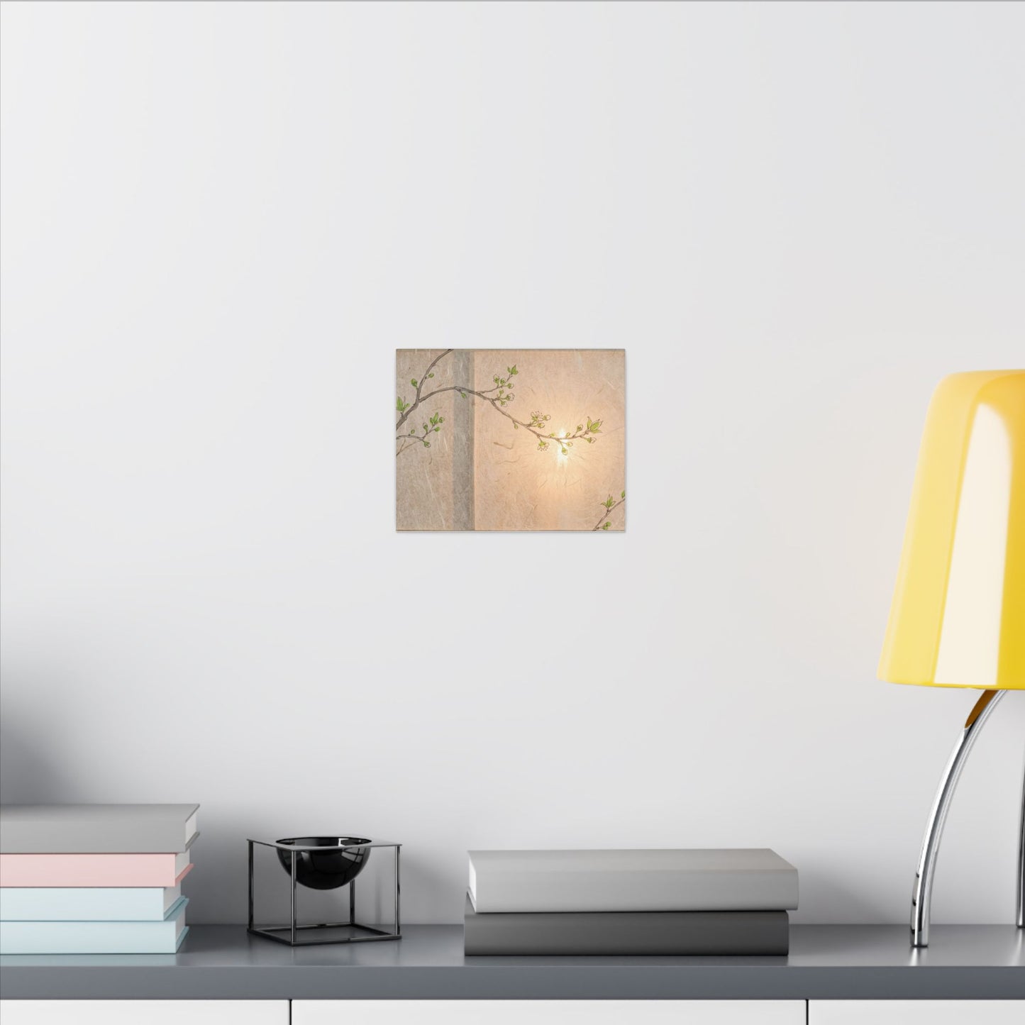Shoji Screen Canvas Art | Spring Japandi Minimal Line Art