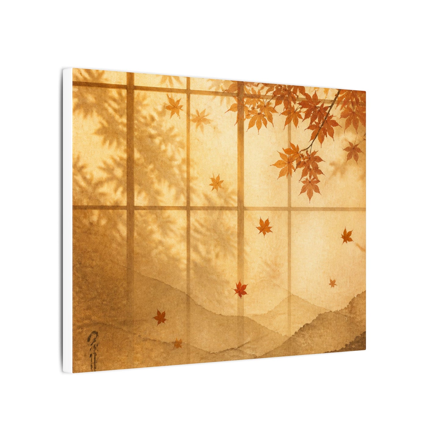 Shoji Screen Texture Canvas Art | Earthy Japandi Art