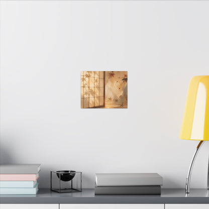 Candlelight Shoji Screen Canvas Art - Japandi Ma