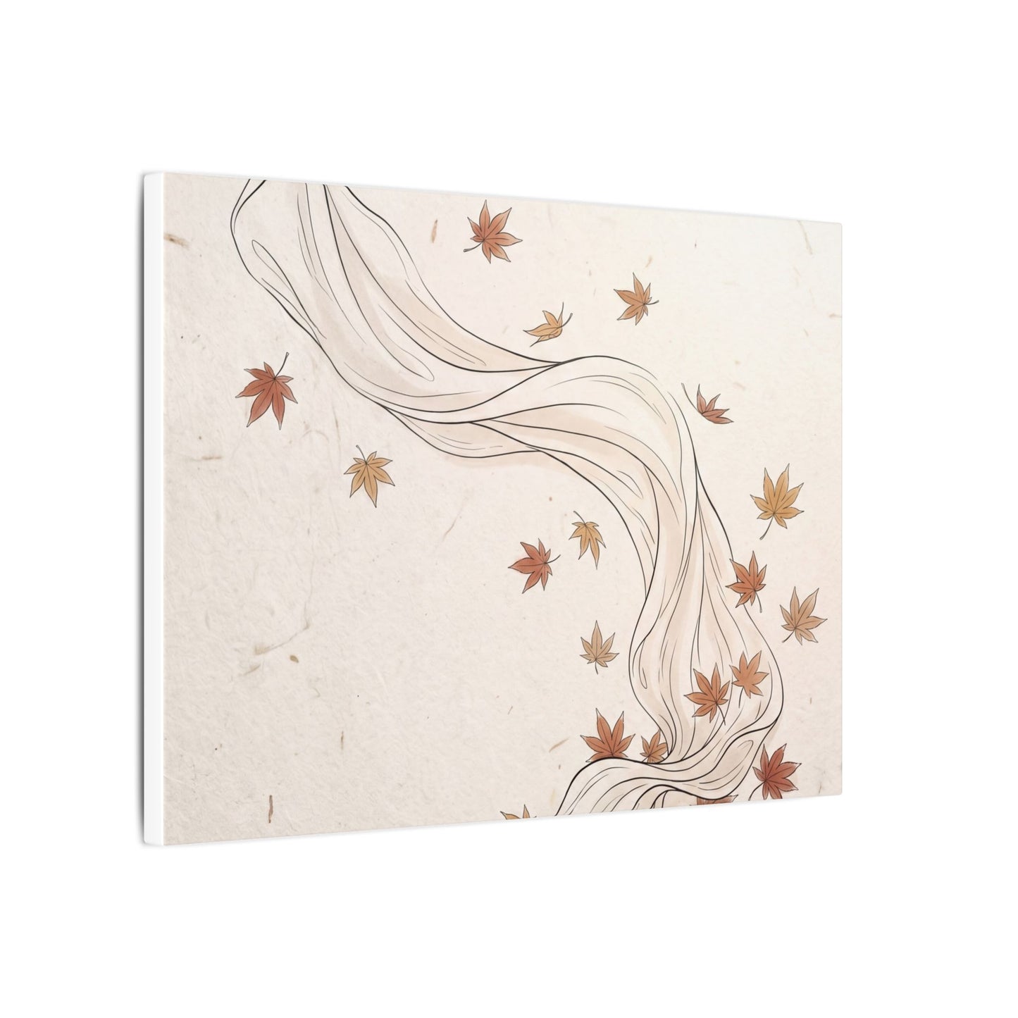 Japandi Silk Drape in Dawn | Minimal Line Canvas Art