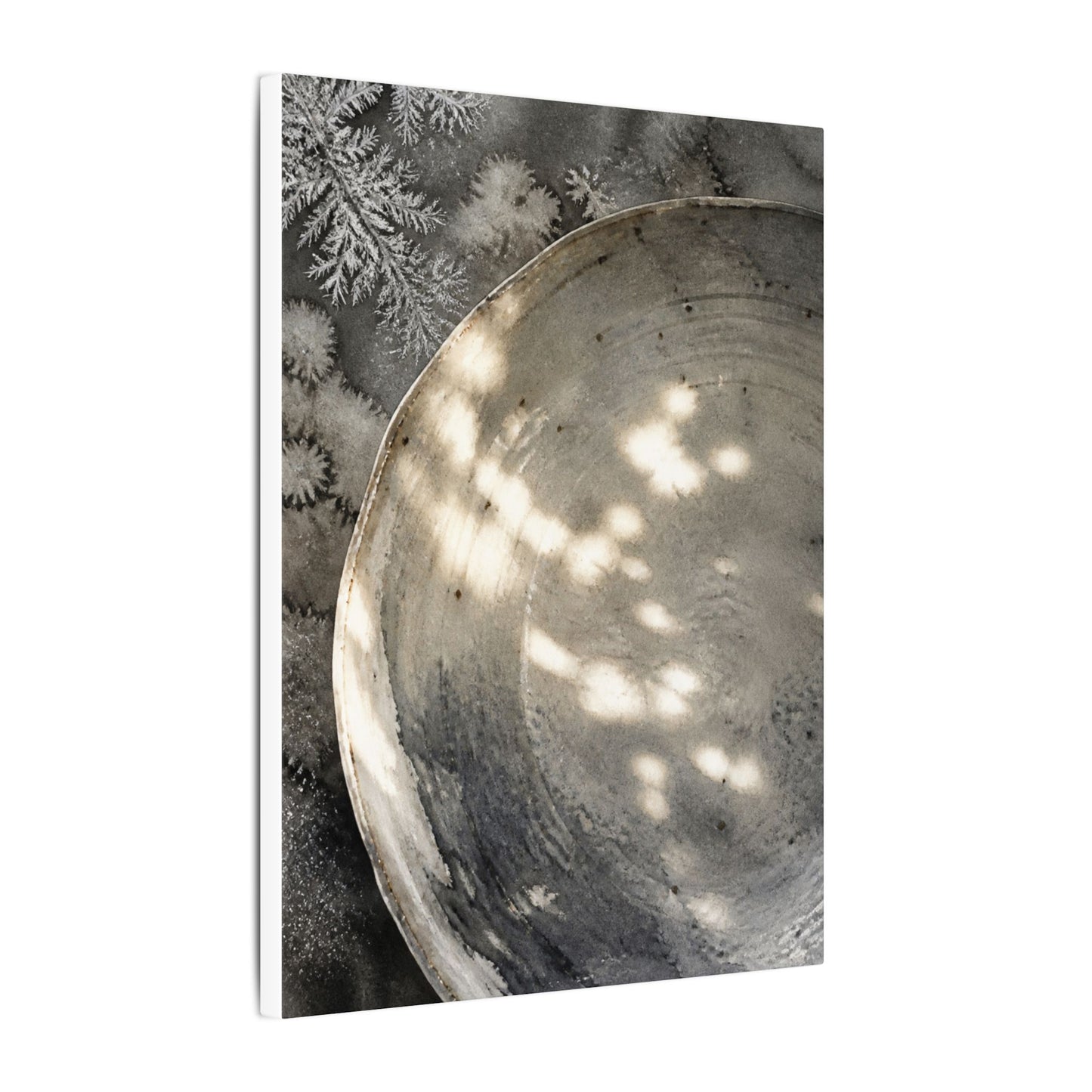 Ceramic Bowl Watercolor Canvas Art | Warm Japandi Art