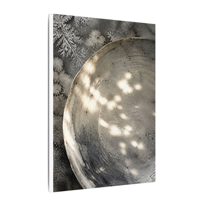 Ceramic Bowl Watercolor Canvas Art | Warm Japandi Art