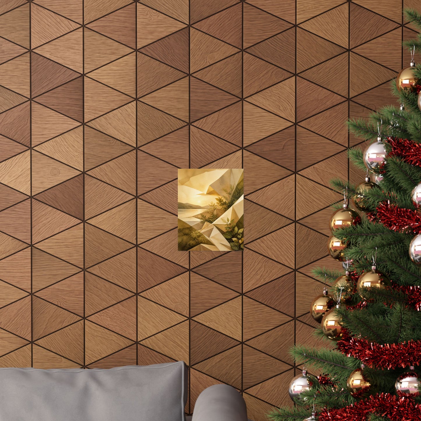 Golden Hour Paper Fold Wall Art Print - Japandi Ma
