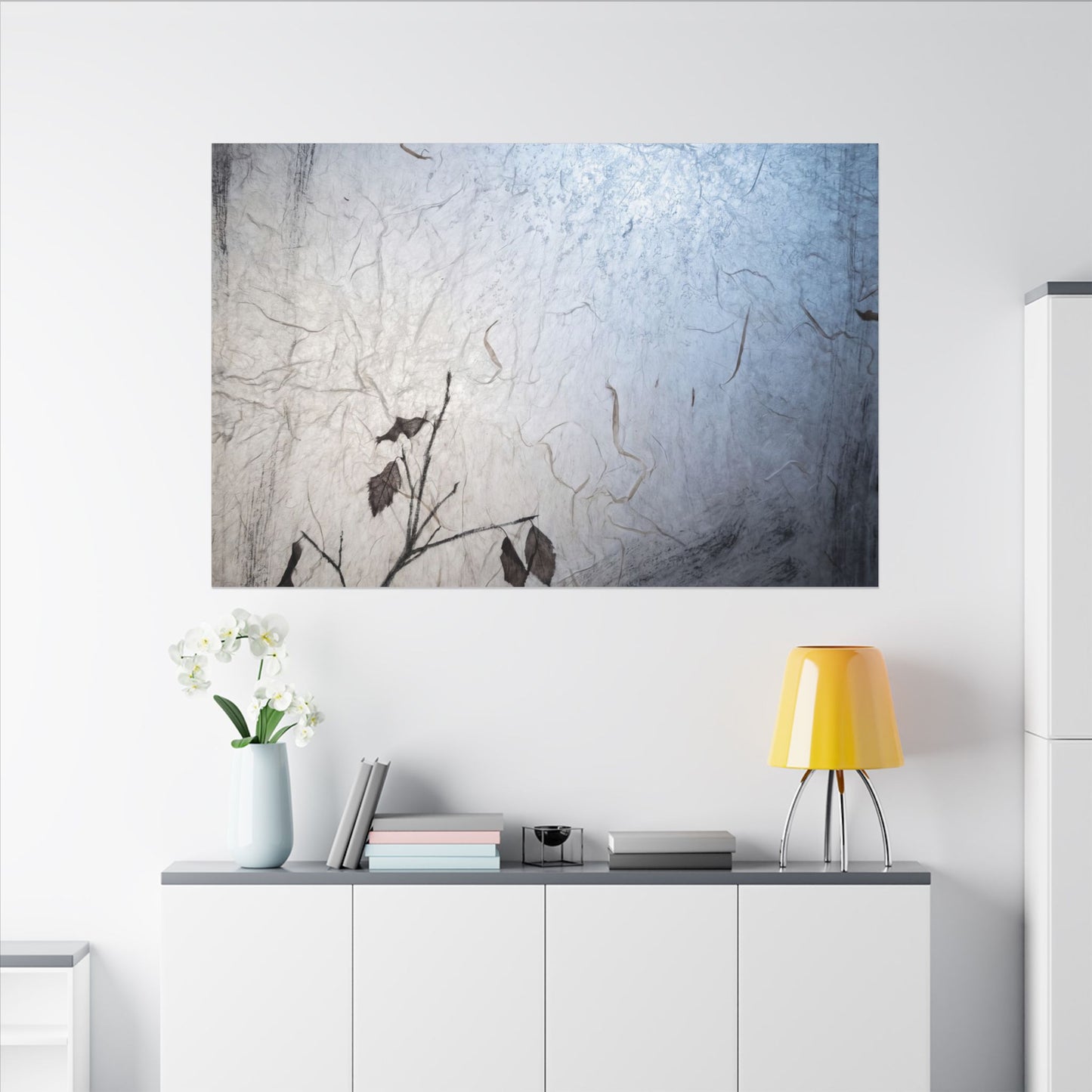 Moonlight Shoji Screen Canvas Art - Japandi Shibui