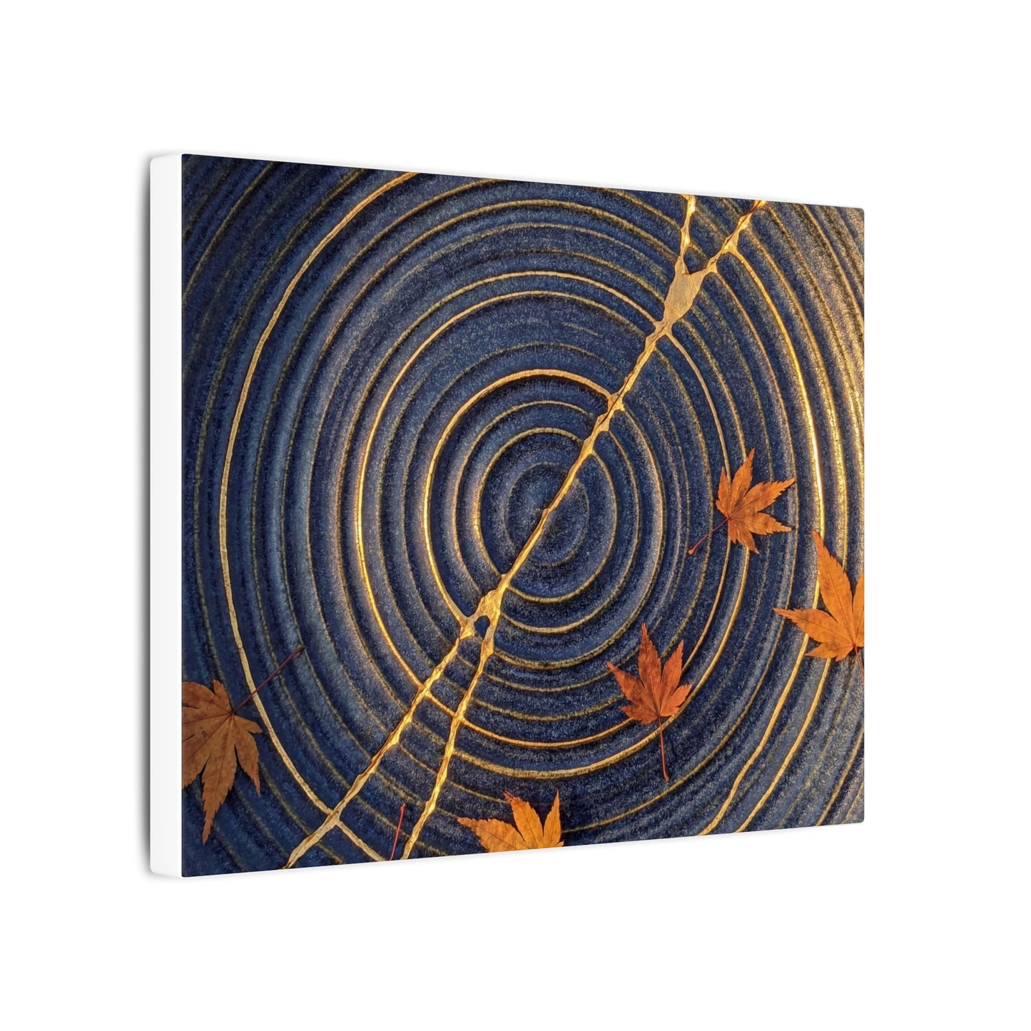 Water Ripple Gold Repair Canvas Art | Healing Kintsugi Art