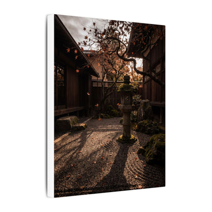 Seijaku Stone Lantern Canvas Art - Dark Japandi Shadow Zen