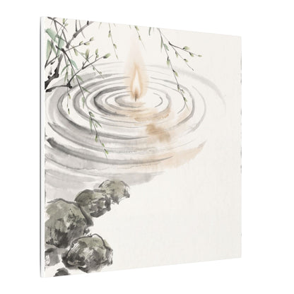 Water Ripple Sumi E Canvas Art | Tranquil Zen Art