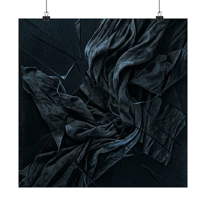 Silk Drape Wall Art Print | Winter Dark Japandi Moody Minimal Art