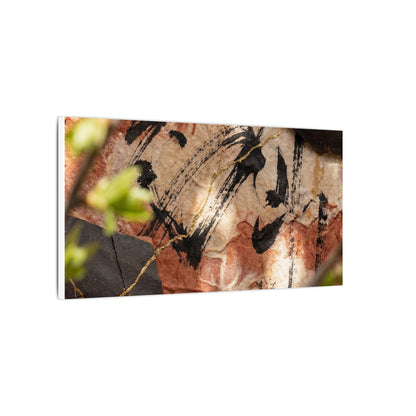 Datsuzoku Ink Brushstroke Canvas Art - Kintsugi Gold Repair