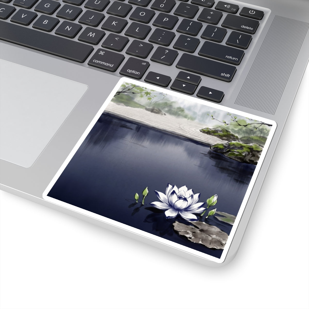 Ma Lotus Flower Sticker - Zen Karesansui