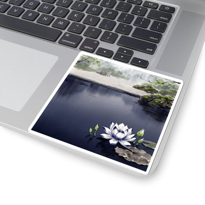 Ma Lotus Flower Sticker - Zen Karesansui