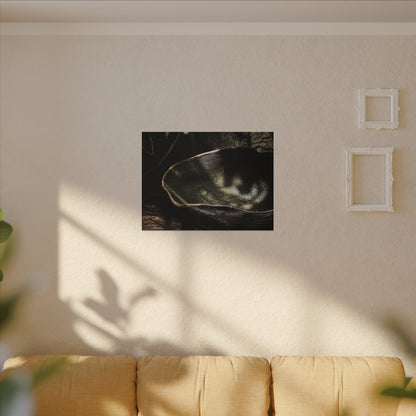 Sophisticated Ceramic Bowl Canvas Art - Dark Texture Dark Japandi