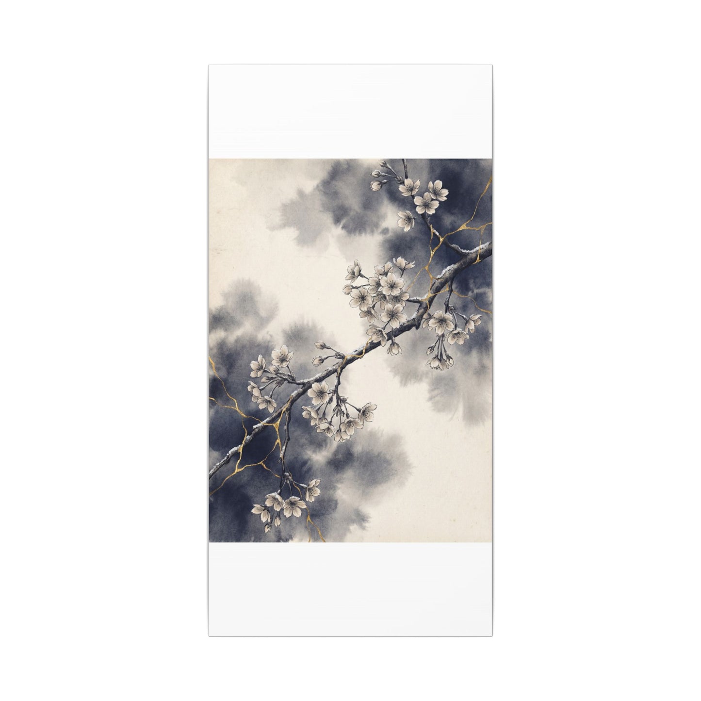 Ma Cherry Blossom Canvas Art - Kintsugi Gold Vein