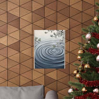 Water Ripple Spring Wall Art Print | Zen Peaceful Design