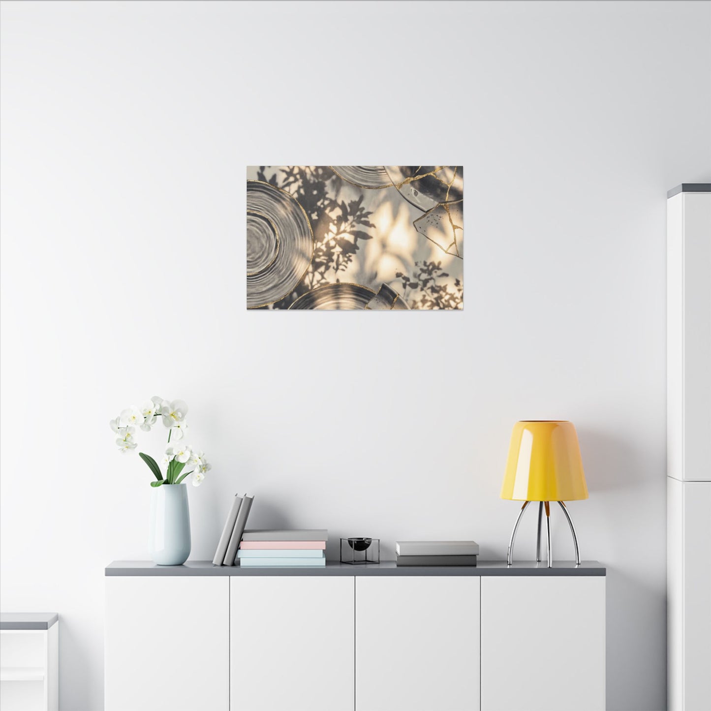 Healing Water Ripple Canvas Art - Gold Vein Kintsugi