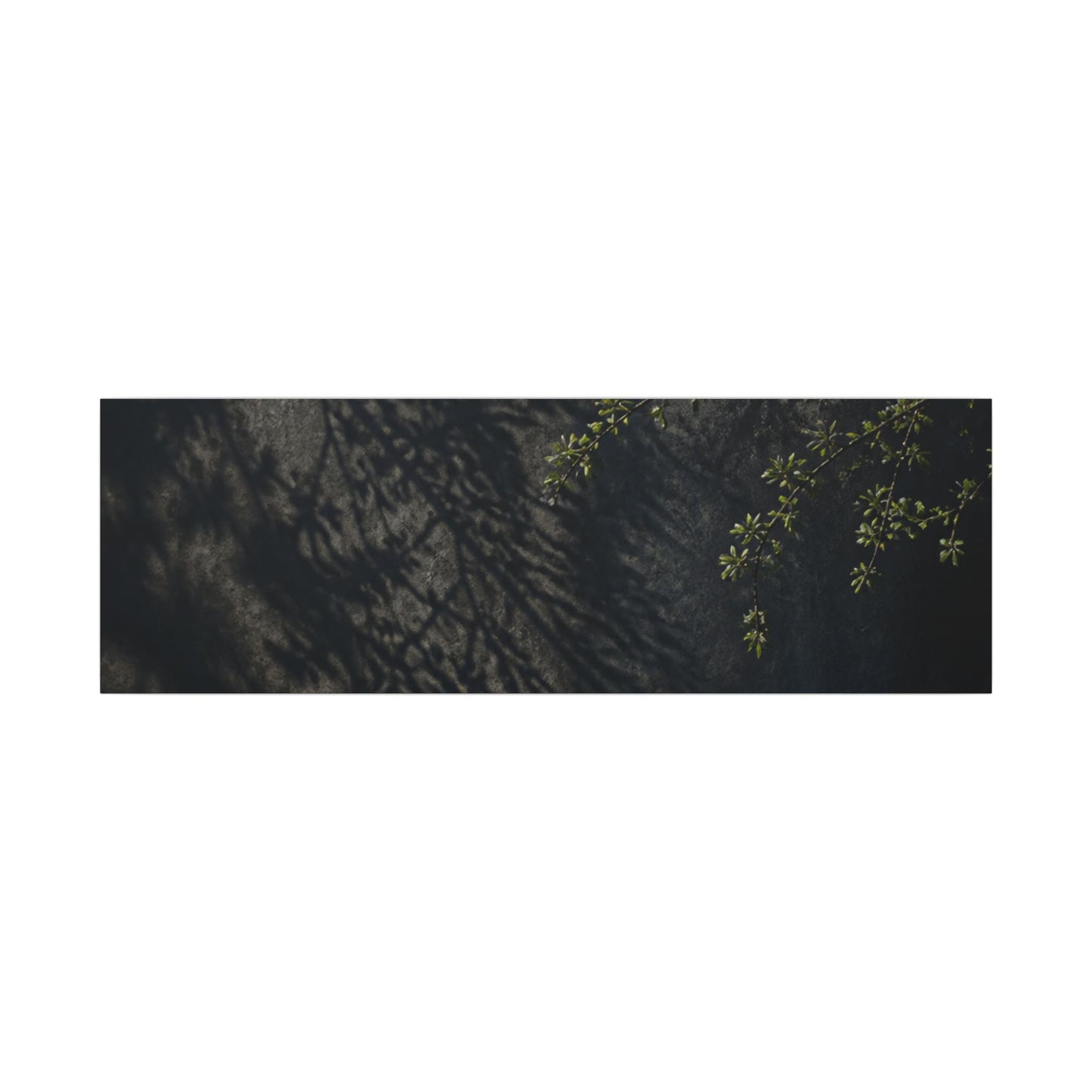 Overcast Shadow Play Canvas Art - Dark Japandi Seijaku