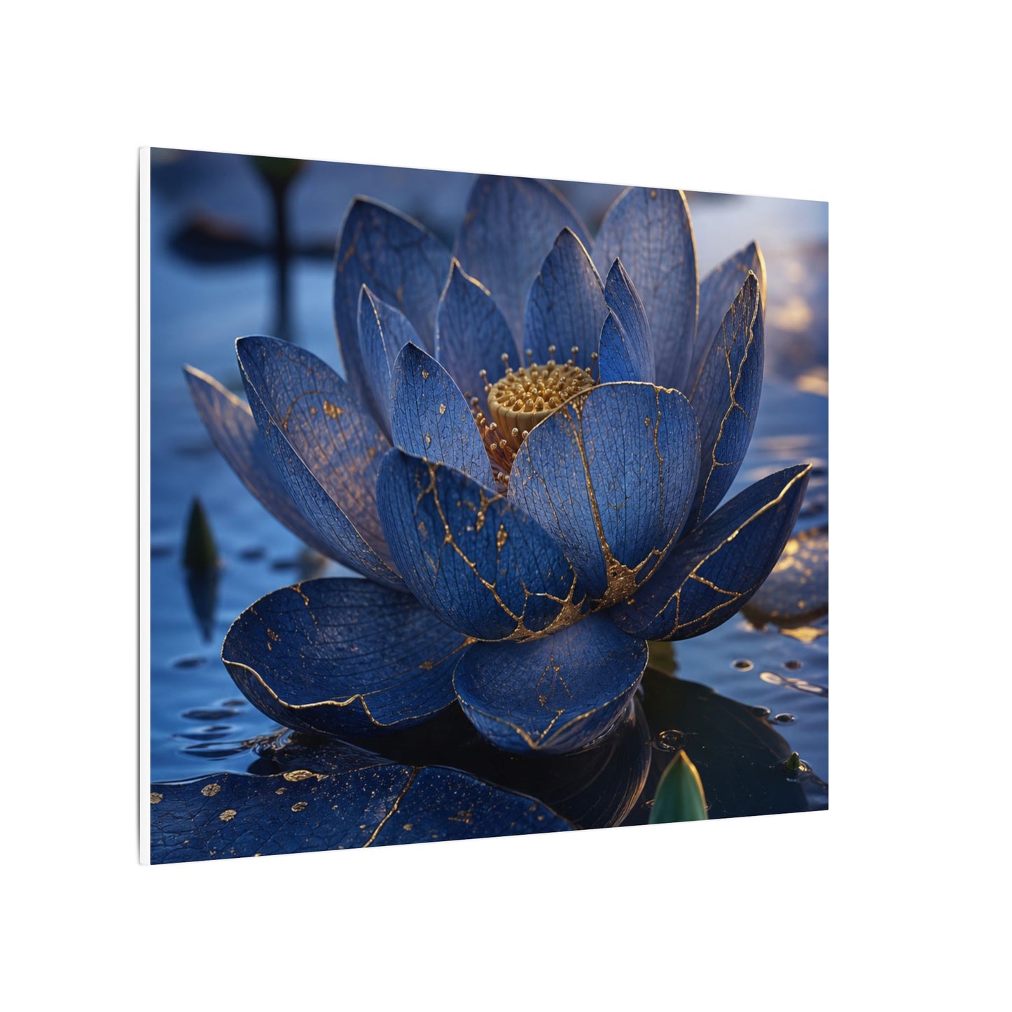 Kintsugi Lotus Flower in Dawn | Broken Beauty Canvas Art