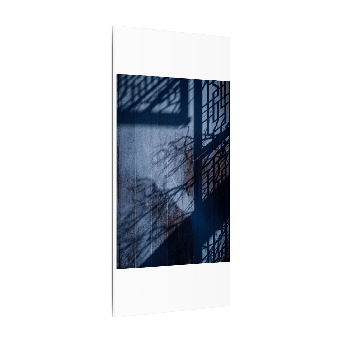 Shadow Play Moody Minimal Canvas Art | Moody Dark Japandi Art
