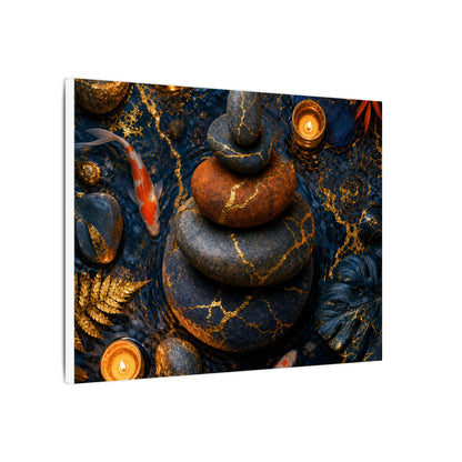 Summer River Stones Gold Vein Canvas Art | Resilient Decor