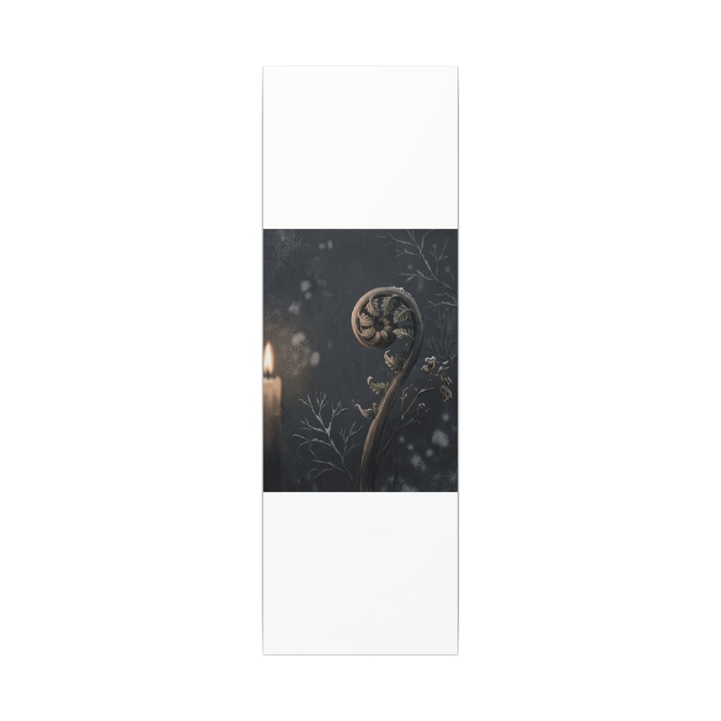 Candlelight Fern Unfurling Canvas Art - Japandi Ma