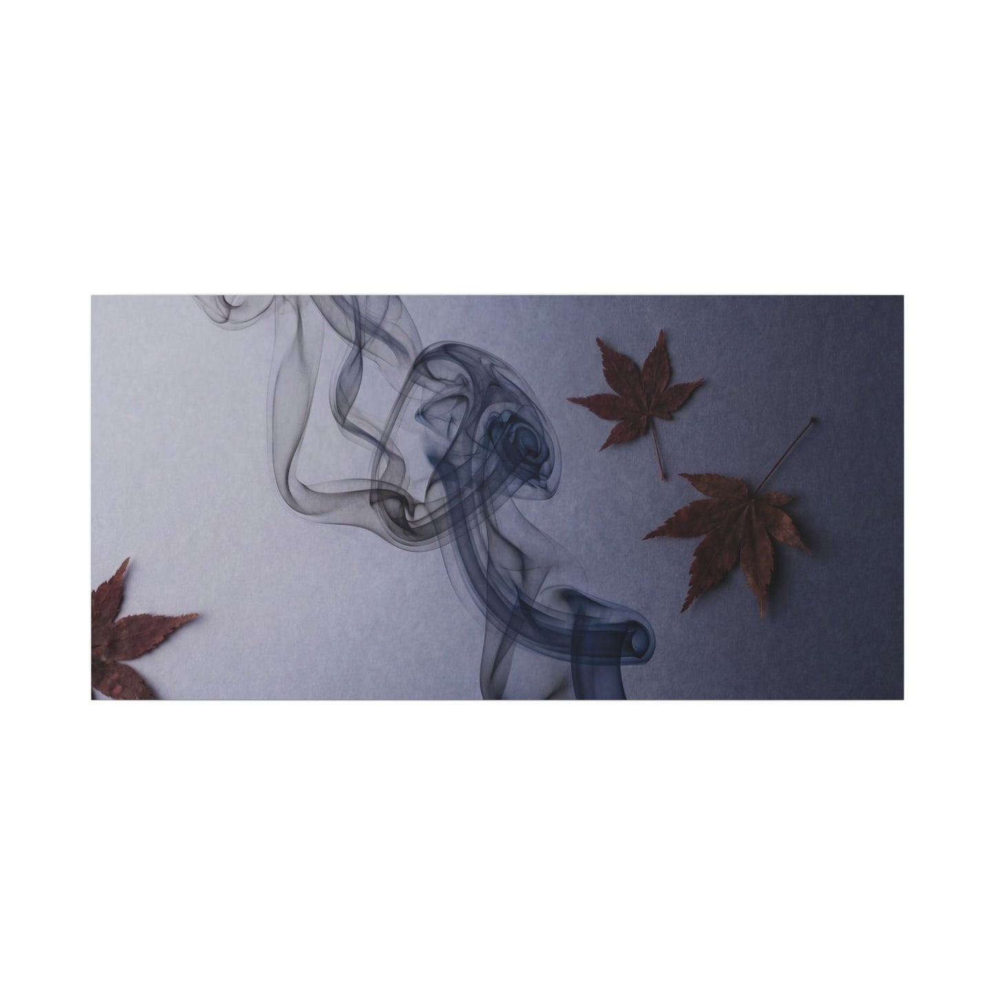 Dark Japandi Incense Smoke in Dawn | Moody Minimal Canvas Art