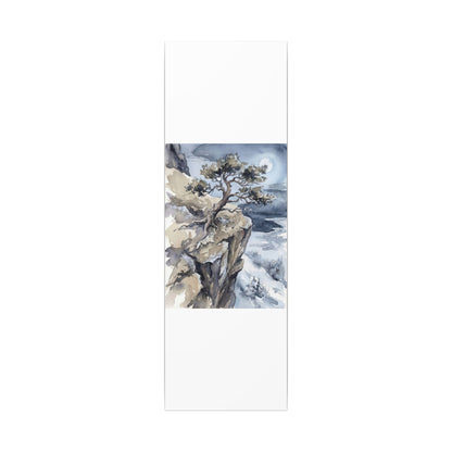 Pine Tree Canvas Art | Winter Japandi Watercolor Art