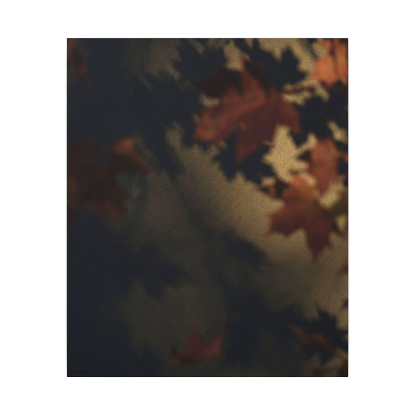 Shadow Play Canvas Art | Autumn Dark Japandi Moody Minimal Art