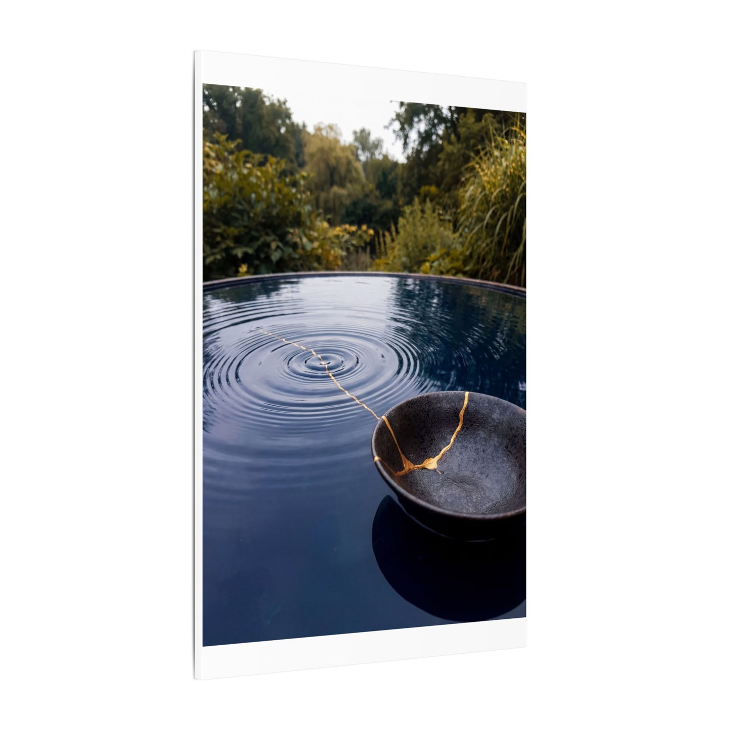 Kintsugi Water Ripple in Overcast | Broken Beauty Canvas Art