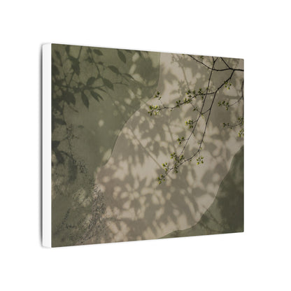 Neutral Shadow Play Canvas Art - Japanese Pattern Japandi