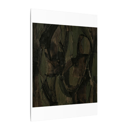 Mixed Media Dark Japandi Textured Canvas Art