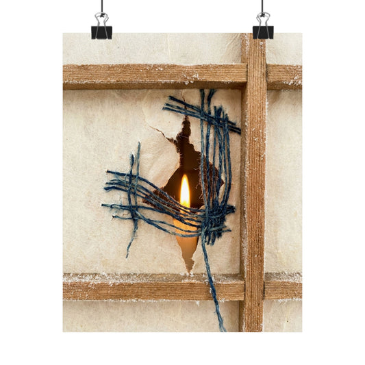 Candlelight Shoji Screen Wall Art Print - Kintsugi Kanso