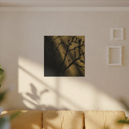 Golden Hour Shadow Play Canvas Art - Dark Japandi Seijaku